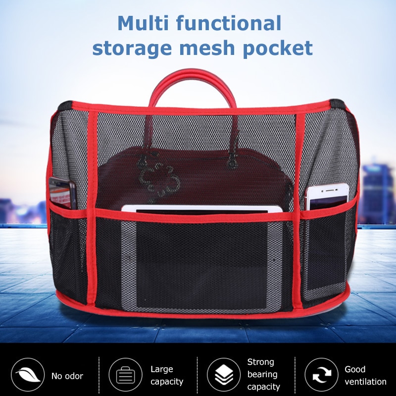 Car Seat Storage Net Pocket Storage Auto Interior Organizer Box Handbag Car Universal Hanging Store And Take Freely Bag