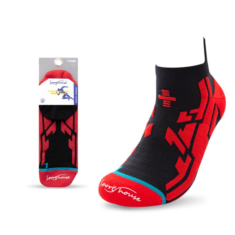 2pary mężczyźni bawełniane skarpety oddychające antypoślizgowe letnie profesjonalne bieganie kompresji maraton skarpety amortyzacja 2021 nowy: czarny
