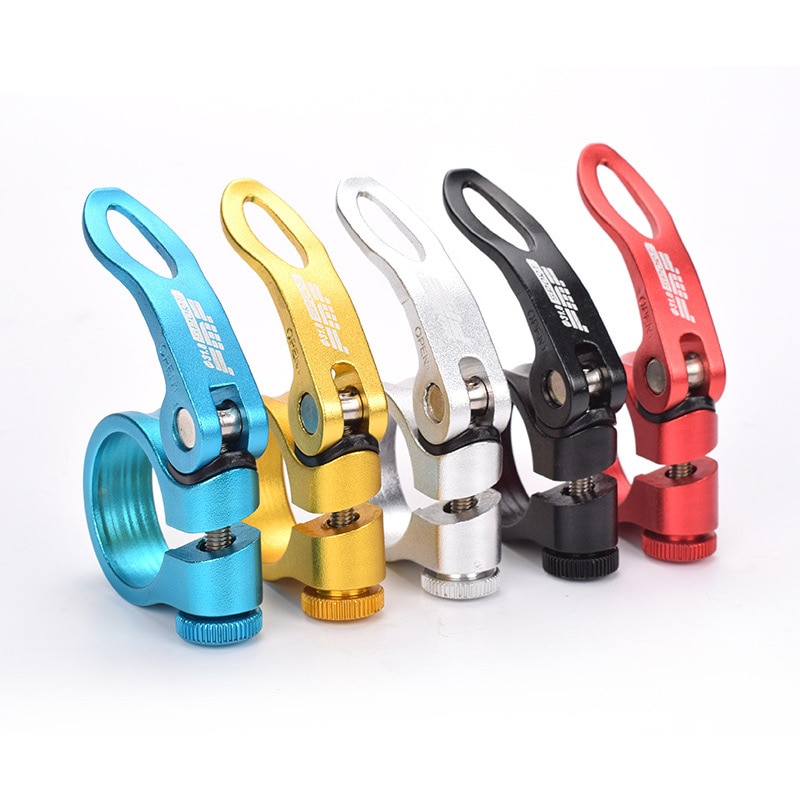 31.8mm 34.9mm cykelstole klemmer aluminiumslegering klemmer quick release mtb mountain lock cykeldele sadelpind klip