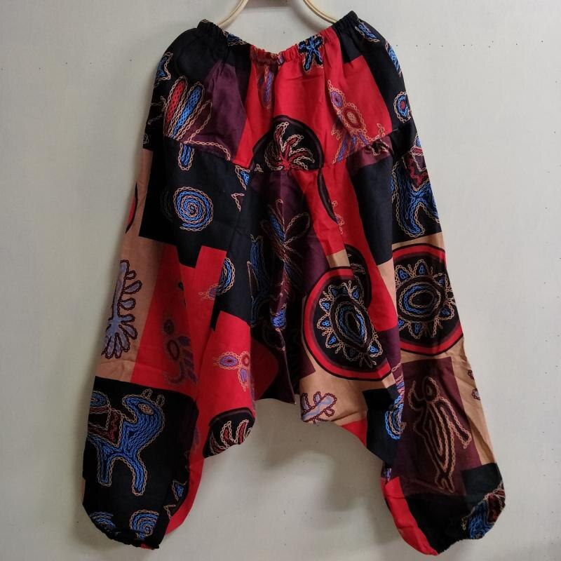 Zomer herenbroek bloomer etnische stijl thaise katoen en linnen dansbroek losse dongba broek nepalese broek met groot kruis: Dierfiguur