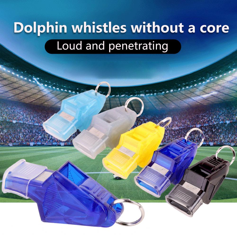 Multifunctional game whistle imitating dolphin shape, prevent loss, lightweight referee whistles for training.