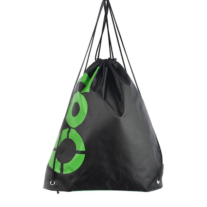 Rugzak Winkelen Trekkoord Zakken Waterdichte Reizen Strand Gym Schoenen Sports Pack: Black