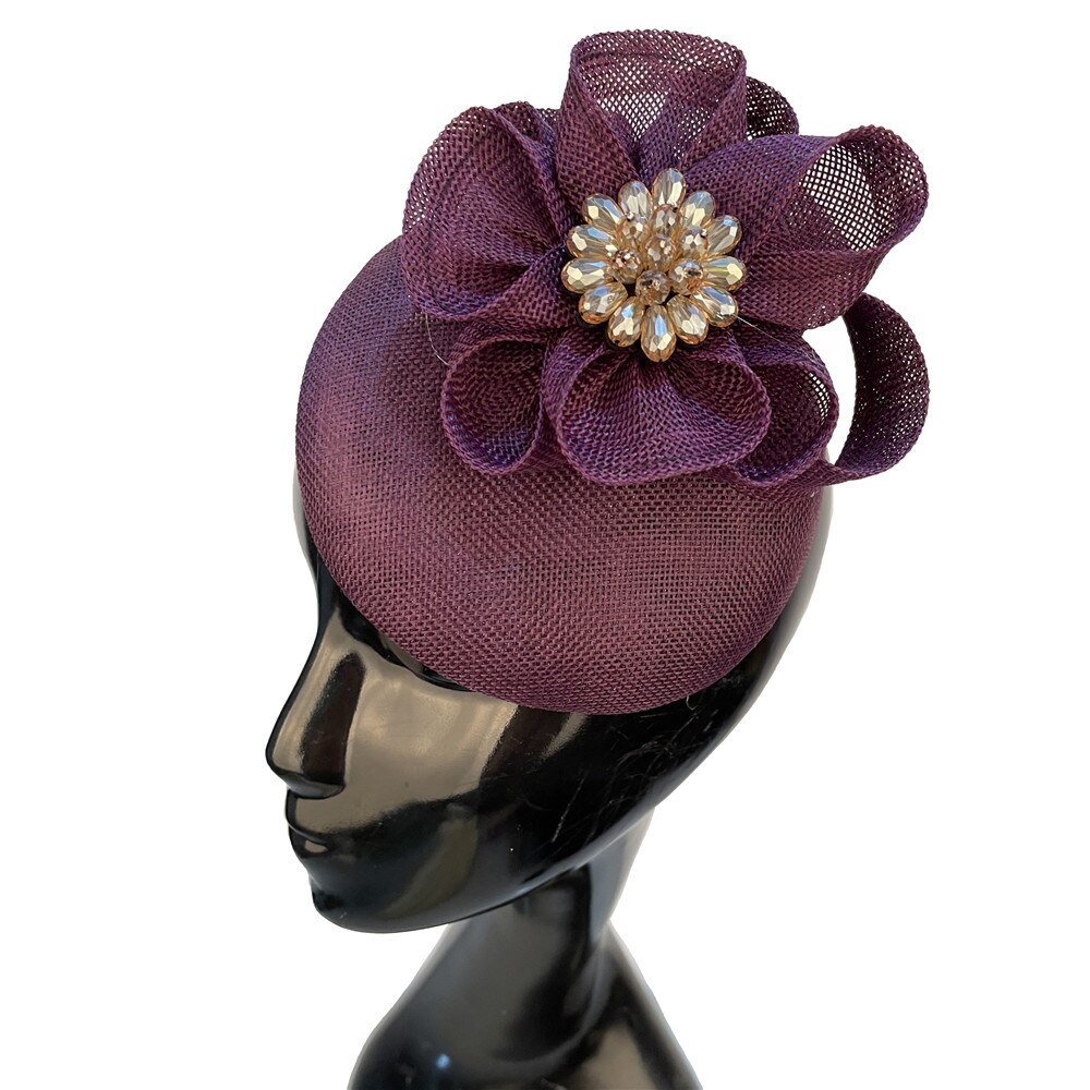 FS-gorros de boda para mujer, sombrero con pinza para el pelo, , nupcial, iglesia, Fedora, pastillero: Modena