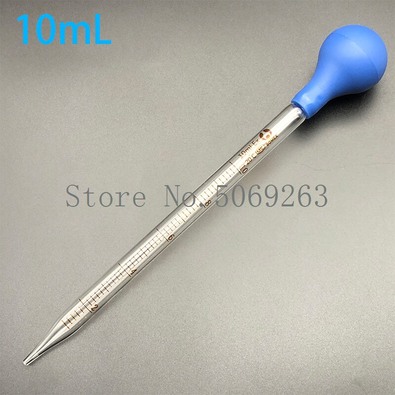 30pcs/lot Glass Gel Head Graduated Dropper Transfer Pipette Suction Pipet Big Blue Bulb Glass Dropper