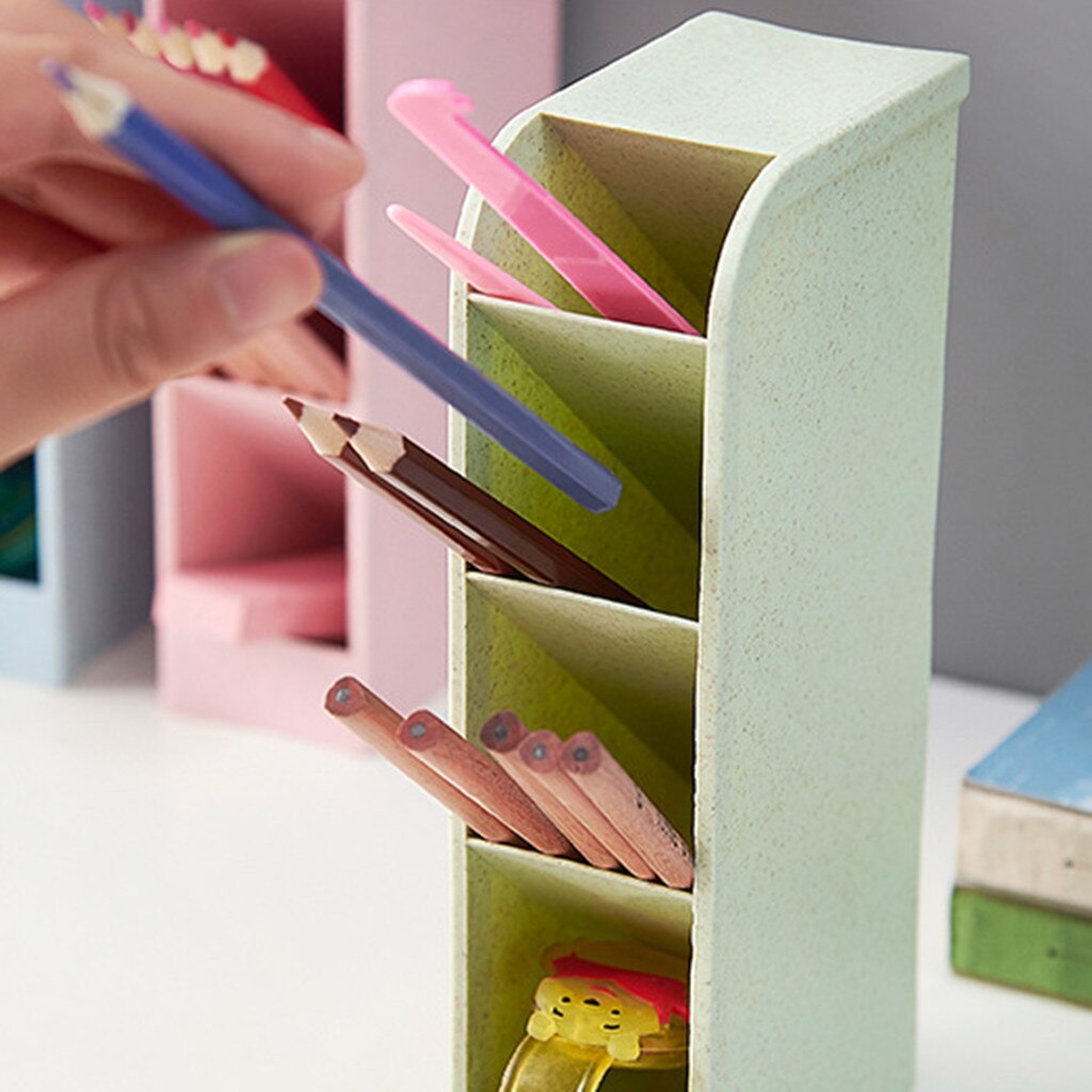 Desk Pen Organizer Holder Caddy Office Pencil Mesh Desktop Storage