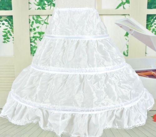 Pudcoco Bridal Flower Girl Kids Crinoline Petticoat Underskirt Slips Children Skirt Long: Default Title
