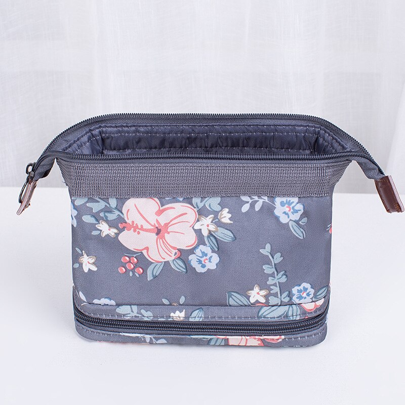 Dubbele Laag Flamingo Cosmetische Tas Vrouwen Make Up Bag Travel Hoge Capaciteit Make Toilettas Kits Necessaire functionele tas