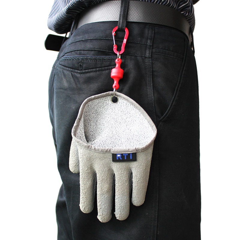 ECOODA RTI, guantes de pesca grises, guantes anticorte, guantes de Mitad para atrapar peces, guantes izquierda derecha M L #