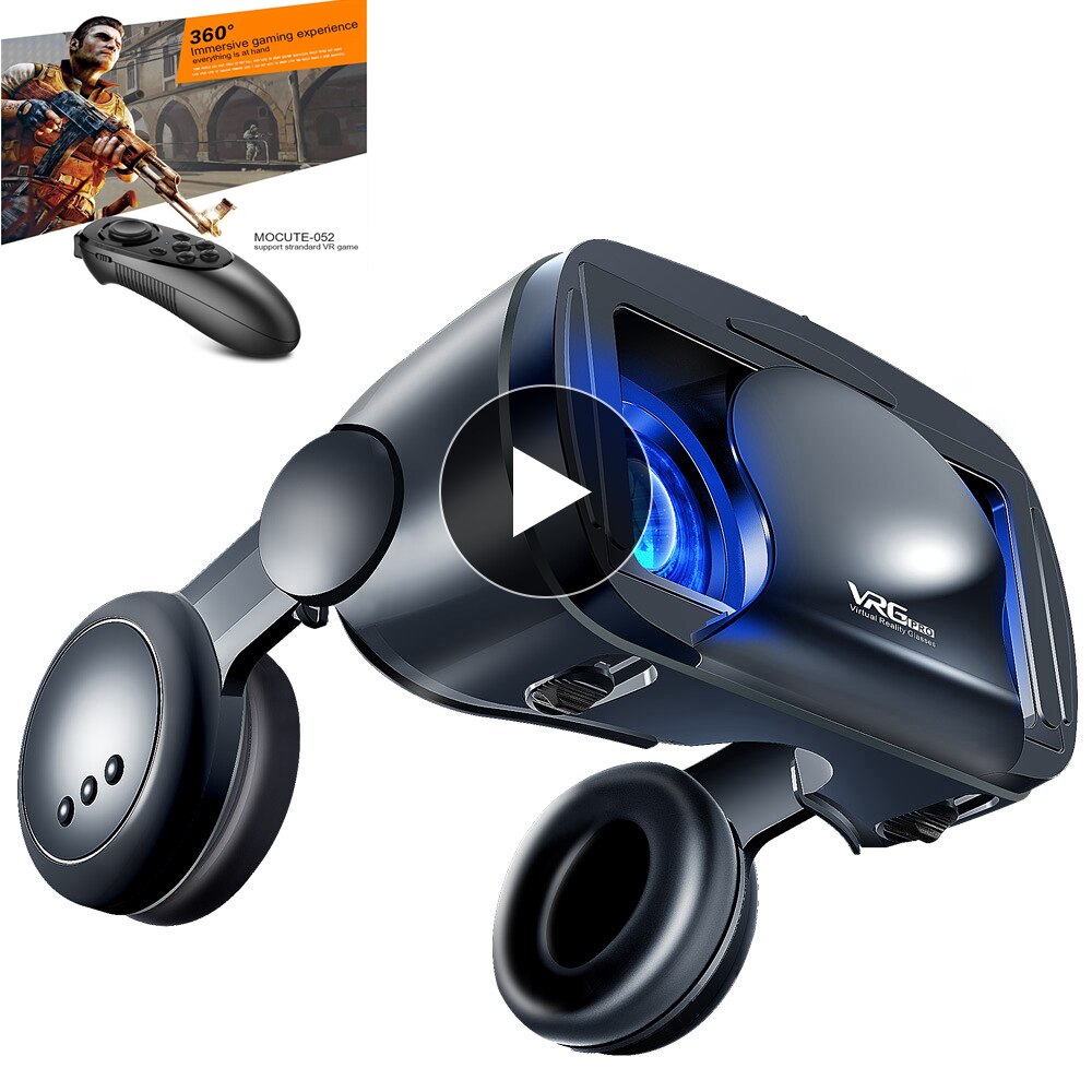 Vr Virtual Reality 3D Glazen Doos Draadloze Rocker Stereo Headset Apparaten Vr Bril Helm Voor Smartphones Ios Android Telefoon