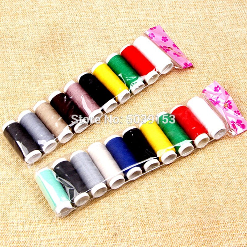 10 Rolls DIY Hand Sewing Thread mixed 10 Colors Colorful Polyester Machine Embroidery Sewing Threads