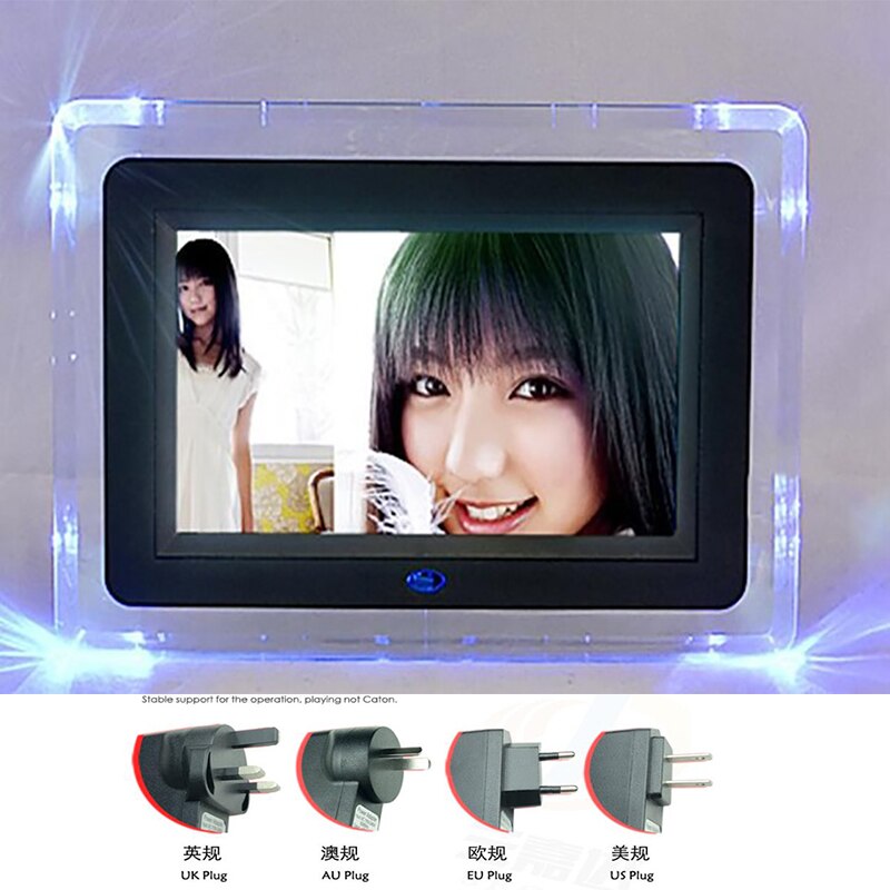 7 zoll digitaler foto rahmen hd elektronische fotoalbum Ultra-dünne tragbare lcd Bildschirm hochzeit foto digitalen bilderrahmen