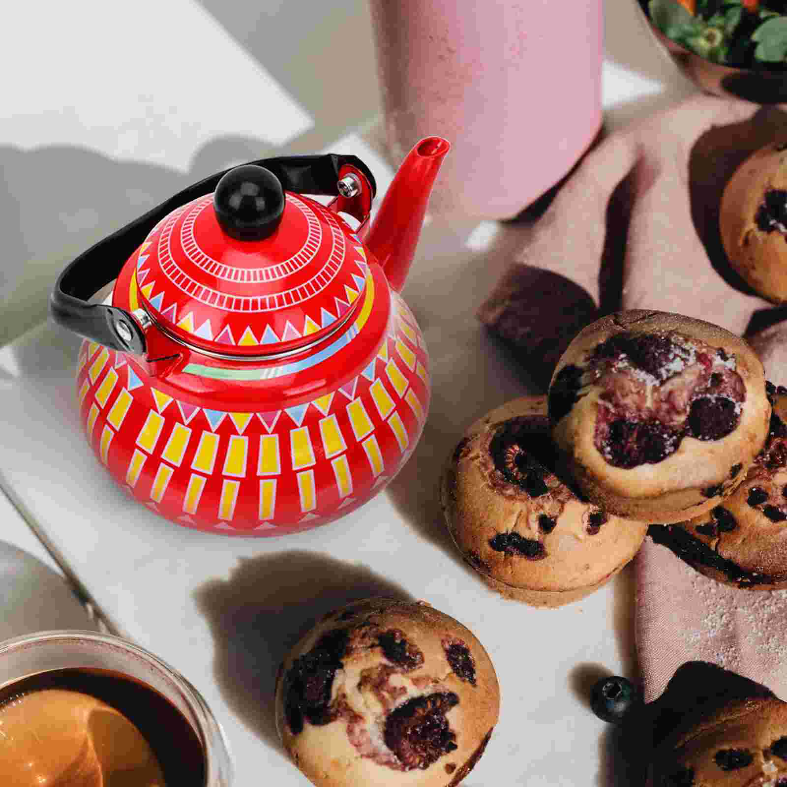 Kettle Water Boiling Kettle Enamel Kettle Teapot Enamel Teakettle for Kitchen Restaurant
