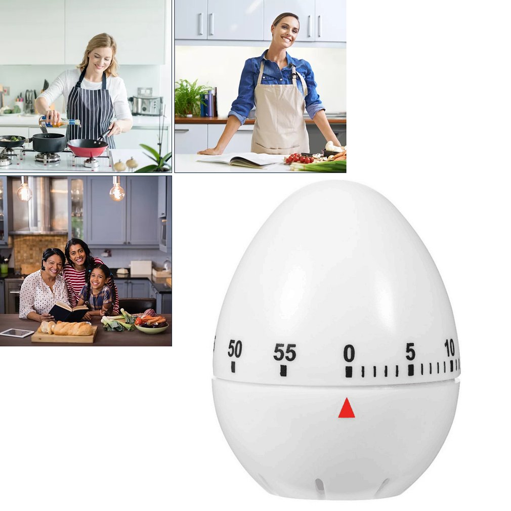 Egg Timers Shape 60 Minute Timer Easy Operate Kitchen Timer Cooking Baking Helper Kitchen Tools Home Decoration