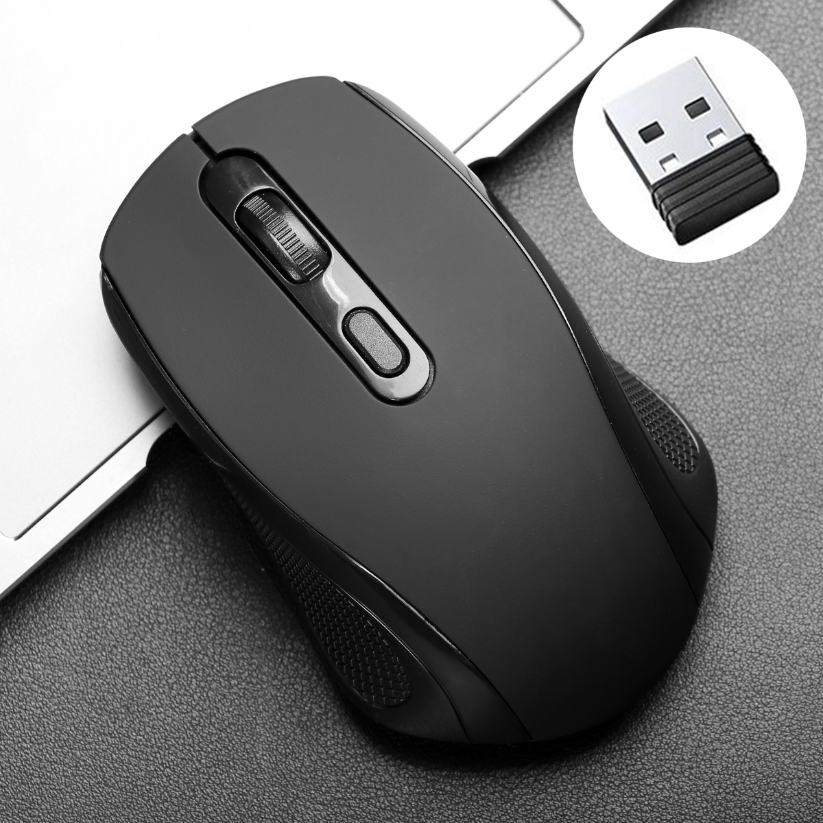 Trådløs gamingmus med usb-modtager 2.4g trådløs mus 1600 dpi optisk sensor til bærbar computer/win/mac gamermus til computer: Beige