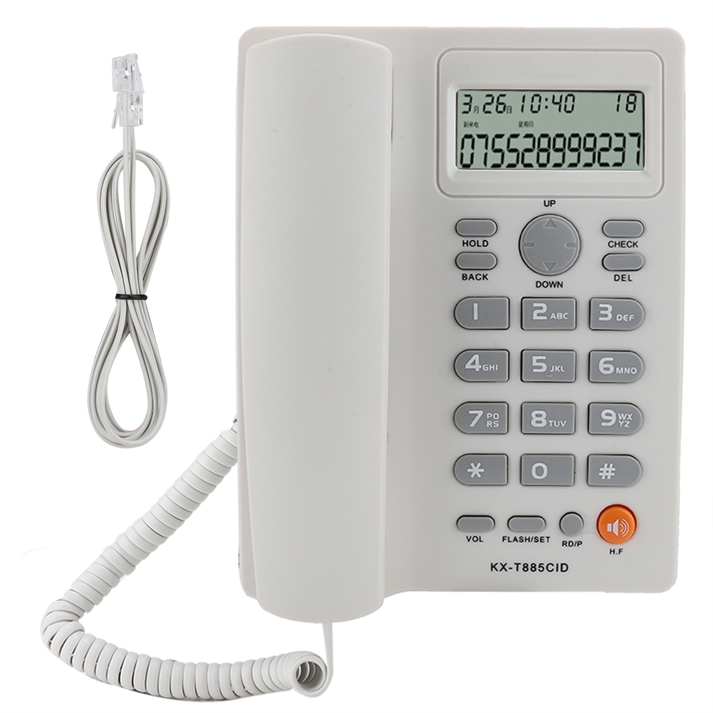 Teléfono con identificador de llamadas, manos libres, para casa, oficina, Hotel, fijo, inglés, de escritorio