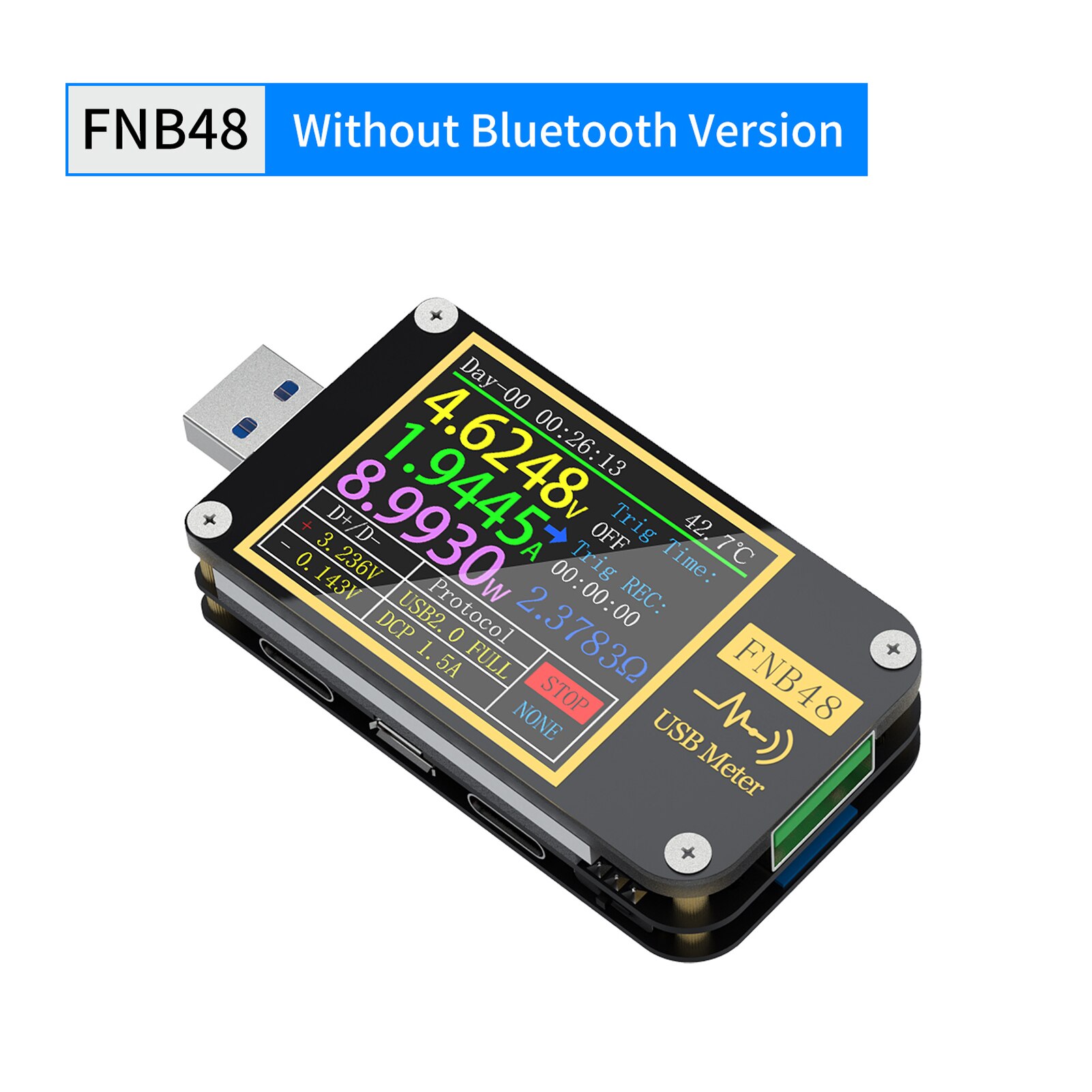 FNIRSI-FNB48 1.77 Inch High Definition Voltmeter Ampèremeter Multifunctionele Mobiele Telefoon Opladen Huidige Capaciteit Tester: FNB48 Without BT