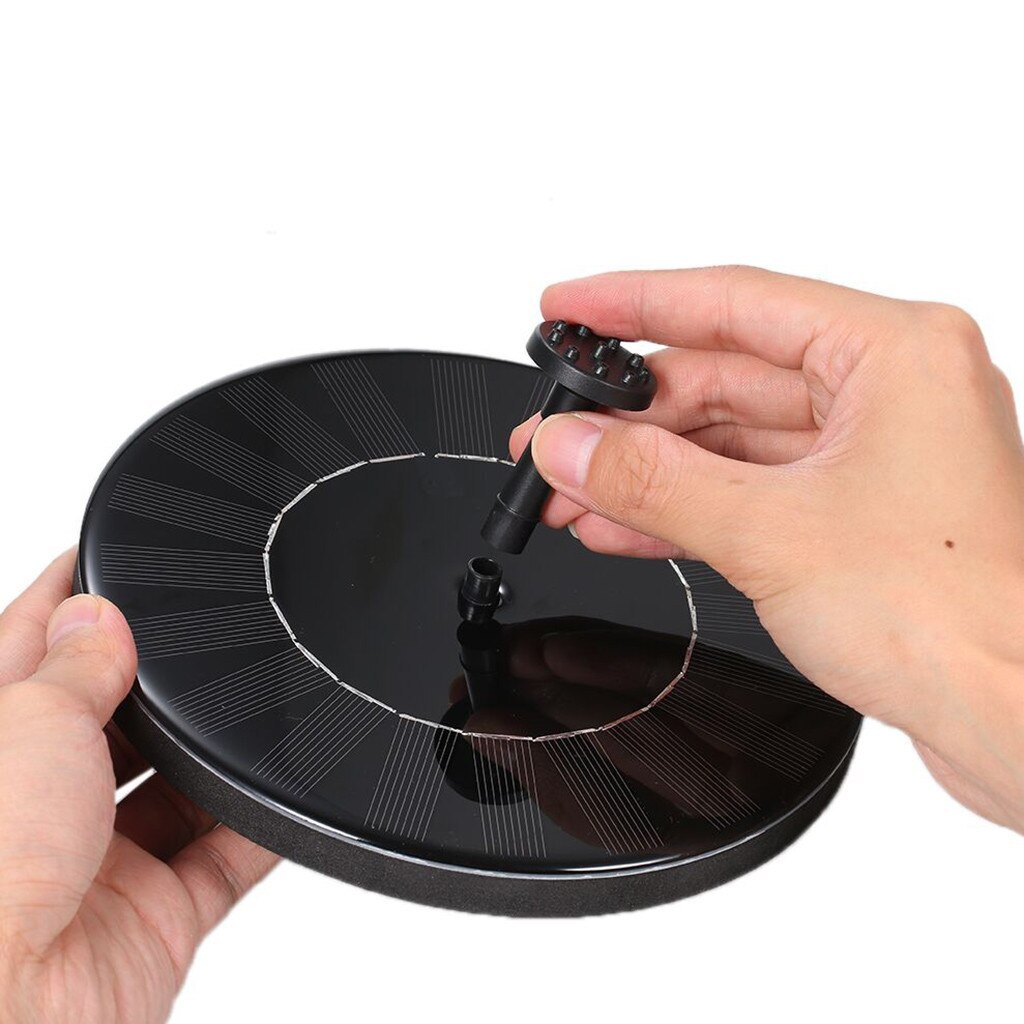 Mini Solar Powered Floating Bird Bath Water Panel Fountain Pump Garden Pond Pool Water Fountain #T