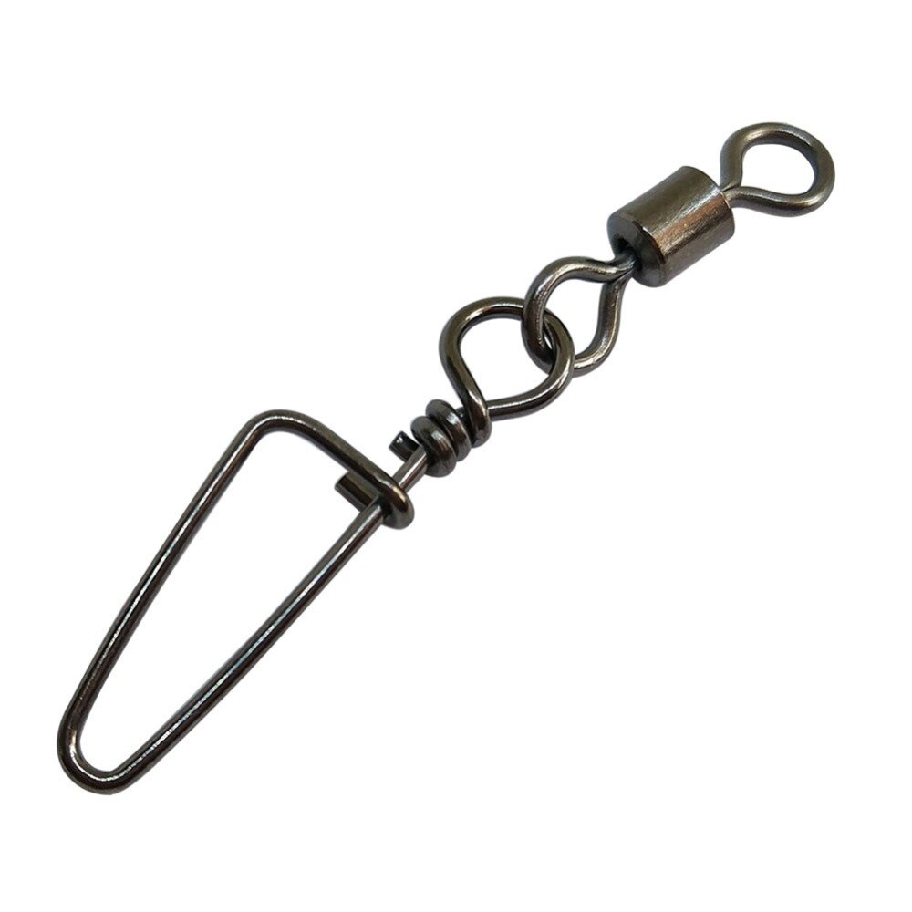 INFOF 100 pieces/lot Rolling swivel with coastlock snap fishing tackle fishing connector Giratorios Pesca Emerillon Peche