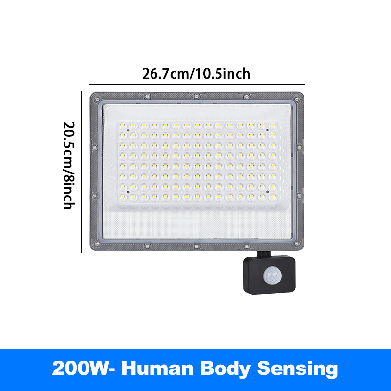 Luz de inundación LED para exteriores 500W 300W 200W 220V Sensor de movimiento foco impermeable iluminación de jardín reflector de paisaje lámpara de calle: Color blanco cálido