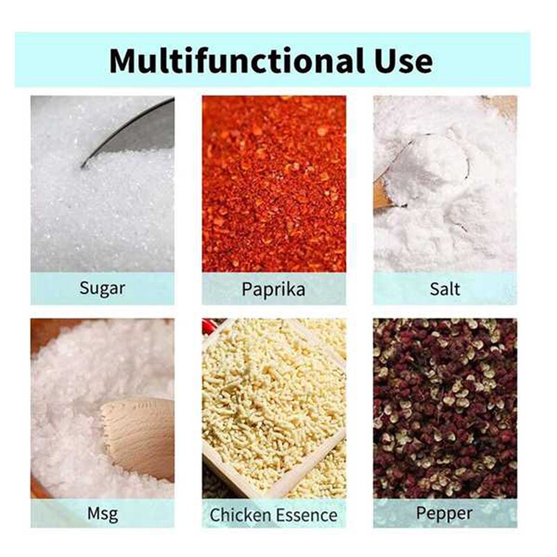 German Style Seasoning Box Stainless Steel Seasoning Pot Household Kitchen Seasoning Bottle Seasoning Bottle Salt Shaker