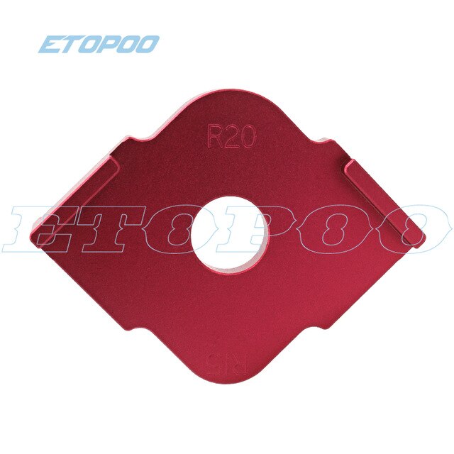 Radius snelfreestafel bit  r5 r15 r20 r25 r30 t10 t20 hoekmal sjablonen houtfrees mal timmerman houtbewerkingsgereedschap: 1 stuks  r20-r25
