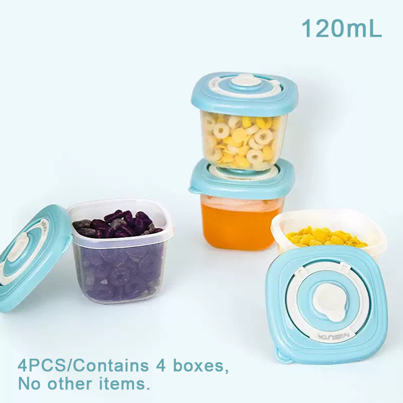 1/4/6PCS Glass Food Containers With Silicone Lids Food Jars Food Storage Containers For Snacks Freezer Microwave Dishwasher Safe: Blue