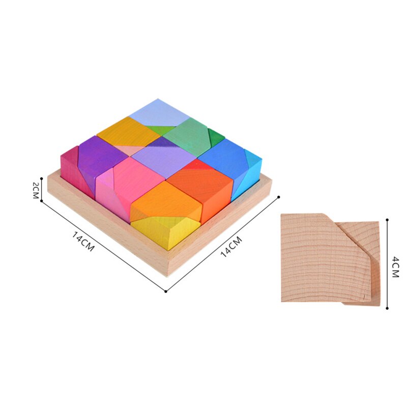 Baby spielzeug Regenbogen Stapler Pädagogisches Holz Puzzle bilden stapeln Familie spiele Holz spielzeug für freundlicher Funning Spiel