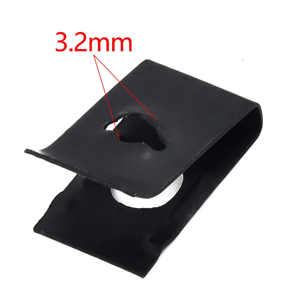 50pcs Metal Car Speed Fastener U Type Nuts Self Tapping Screw Spire Clip Spring Plate Retainer Fixing Fastener Clips Replacement