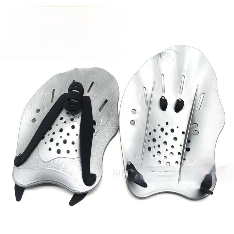 Synergy Hand Paddles for Swim Training Swimming Stroke Short Palm Hand Paddle Water Webbed Gloves S/M/L Swim Training: Sliver