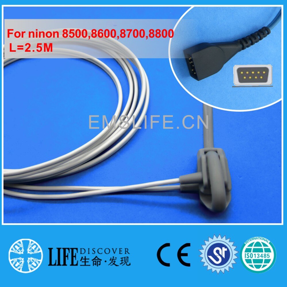 Lange Kabel Awt Volwassen Vinger Clip Spo2 Sensor Voor Nonin 8500,8600, 8700,8800