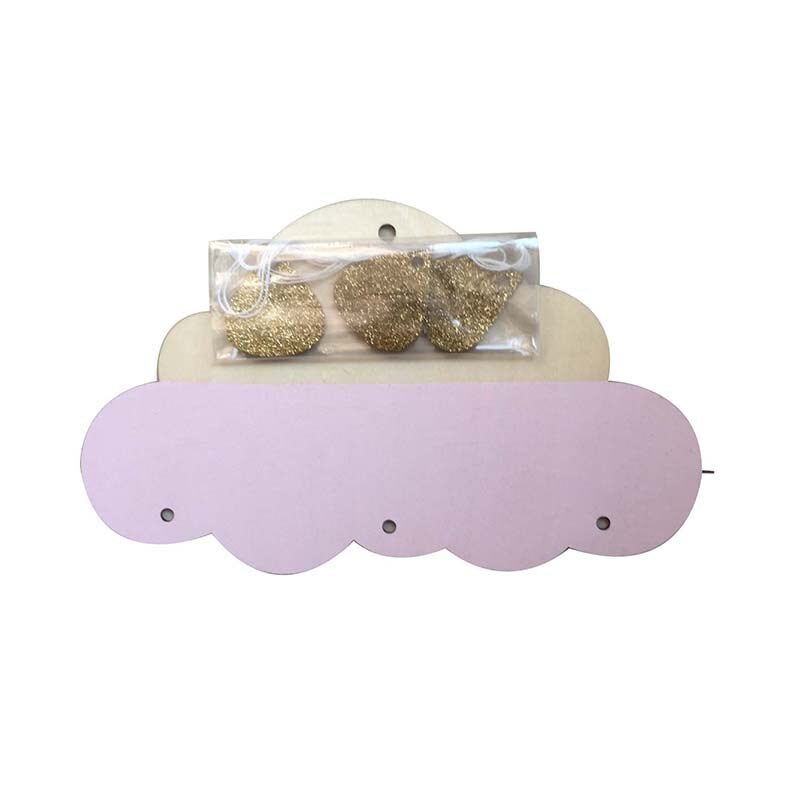 DIY nubes gotas de lluvia colgante estilo nórdico, decoración del hogar arte de la pared de colgante de ventana ornamento para los Niños Accesorios de fotografía: Rosa