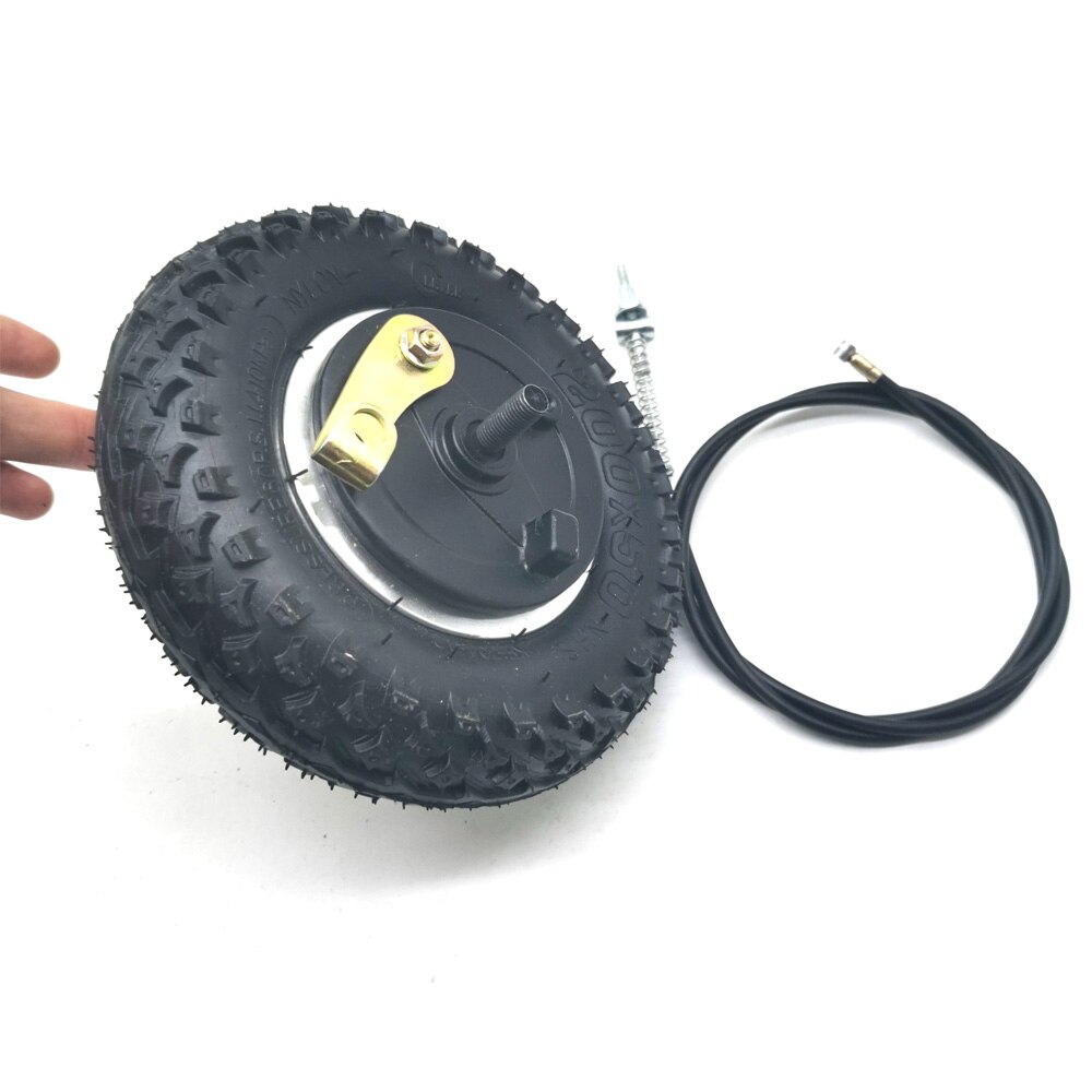 Neumático de moto eléctrica con rueda de 8 pulgadas, cubo de rueda de aleación, Scooter de 200x50, neumático de freno de tambor todoterreno, vehículo eléctrico de inflado: all include