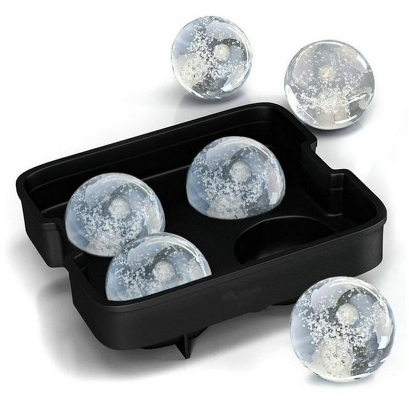 Ice Cube Maker DIY Silica Gel Round Sphere Shape Tray Mold Home Bar Party Cool Whiskey Wine Ice Cream Bar Tool