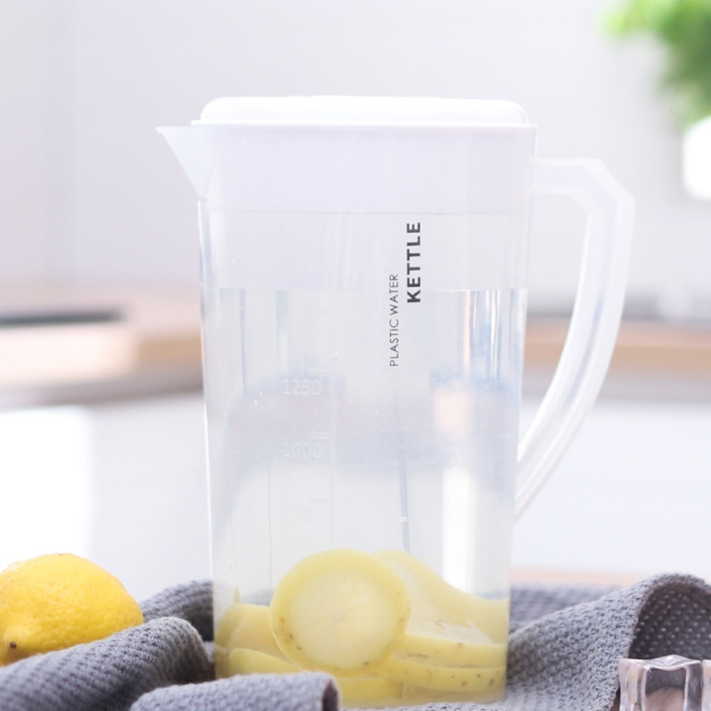 Household Large Capacity Cold Water Kettle Heat Resistant 1.3/2.2/3L Pitcher Fall-resistant Plastic Juice Jug Refrigerator