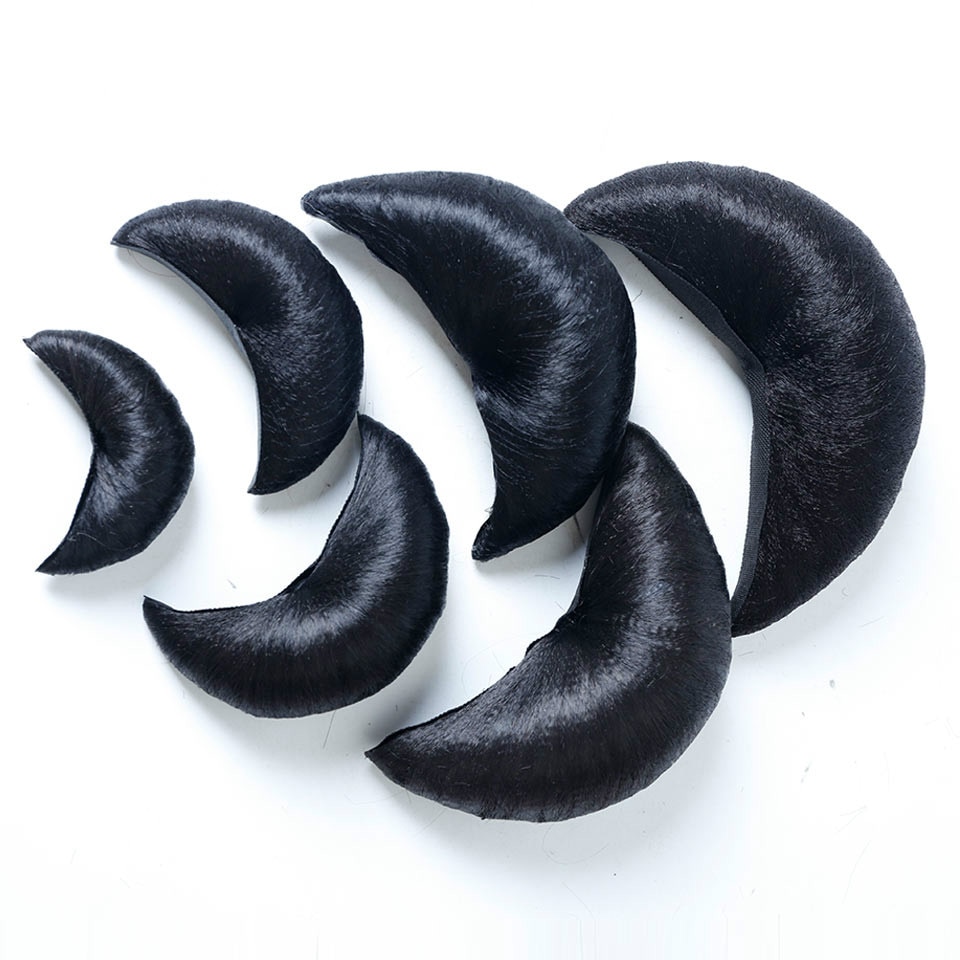 WTB nero Dei Capelli Chignon Sintetico Veloce Panino Coque Cabelo parrucchino Capelli panino pad nero corno di Bue PARRUCCA