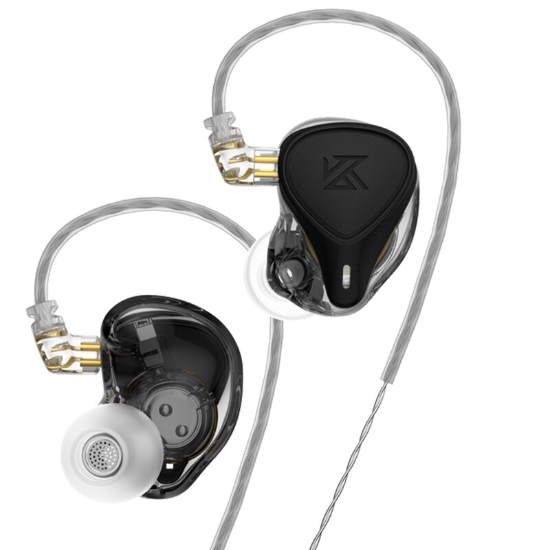 KZ ZEX Profi Headset Noice abbrechen Sport Musik Kopfhörer hybrid Technologie Elektro in-Ohr Monitor Metall Verdrahtete Kopfhörer: Schwarz ohne Mic