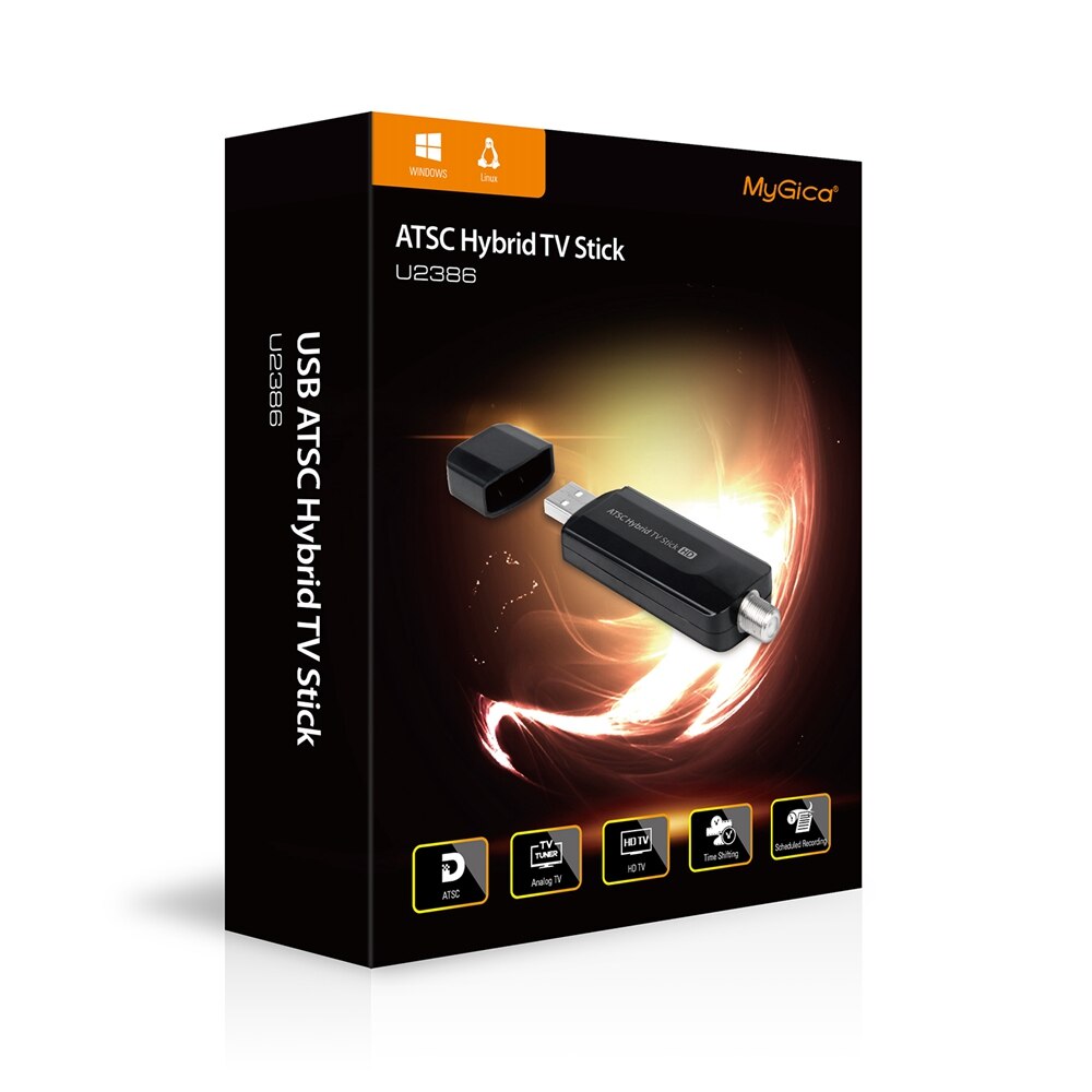 ATSC /QAM / Analog Hybird USB TV Stick Geniatech Mygica USB Tuner U2386 for United States, Canada, South Korea, Mexico