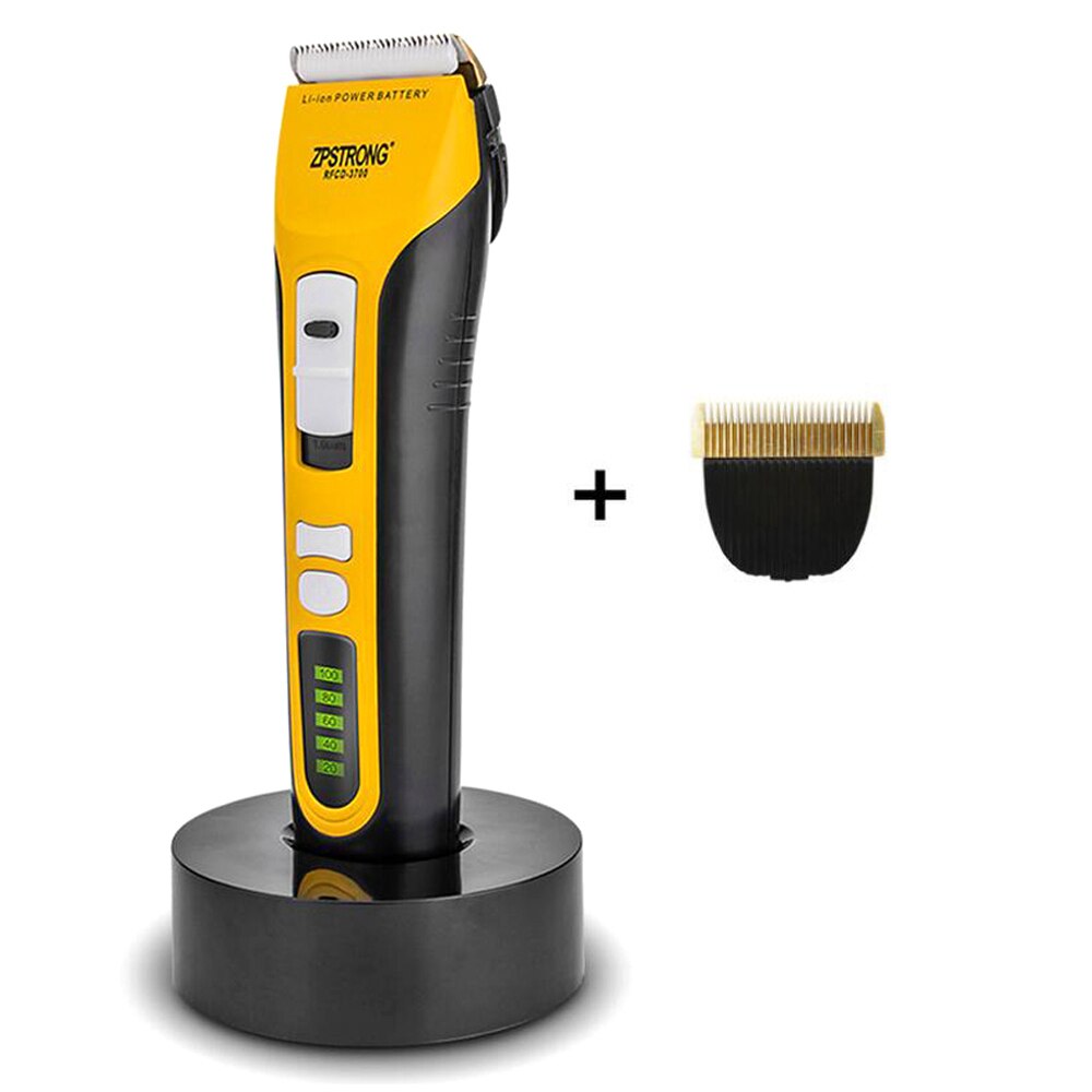 Electric Hair Clipper 25W Rechargeable Hair Trimmer for Men Baby Salon Hair Cutting Machine LED Display 110-220V: Black Add 1 Blade