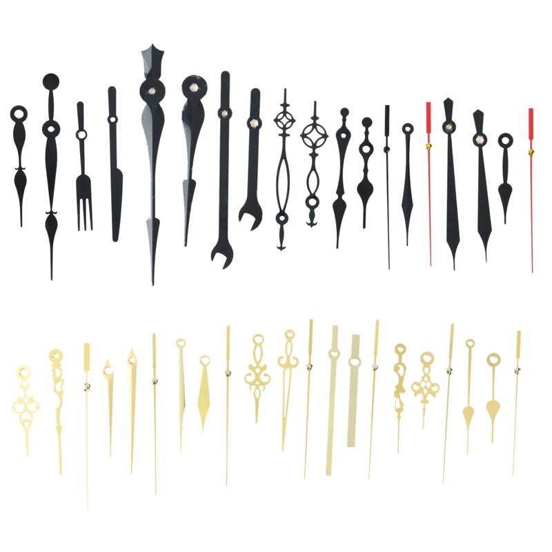 1Set DIY Clock Hands Metal Aluminum Material Quartz Clock Accessory DIY Clock Kits (15 Sizes)