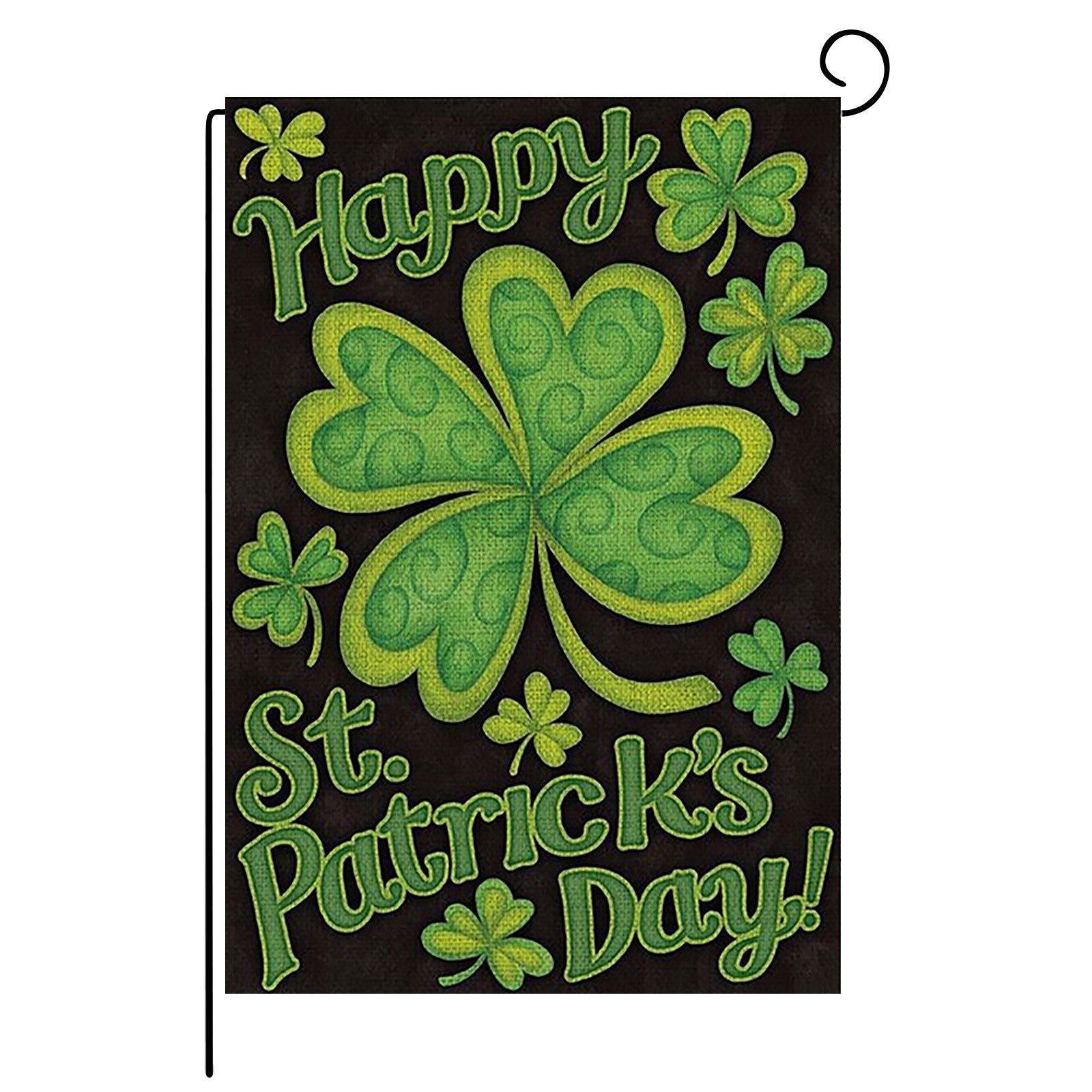 St. Patrick's Day Gartenflagge 30,5x45,7 Cm – Kleeblatt-Design Aus Jute, Doppelseitig, Für Garten & Terrasse