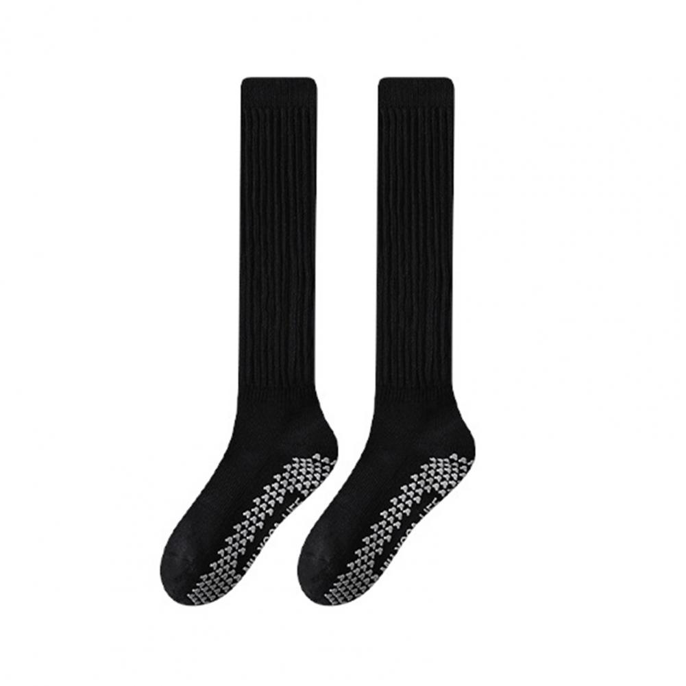 Damen Yoga Socken Rutschfeste Pilates Yoga Kompressionssocken mit Silikonunterseite Winter Beinwärmer: Weiß