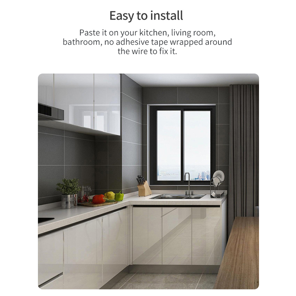 Sensor de agua Zigbee, Detector de fugas de inundación, monitoreo remoto por aplicación para cocina/baño, soporte para asistente doméstico Zigbee2mqtt