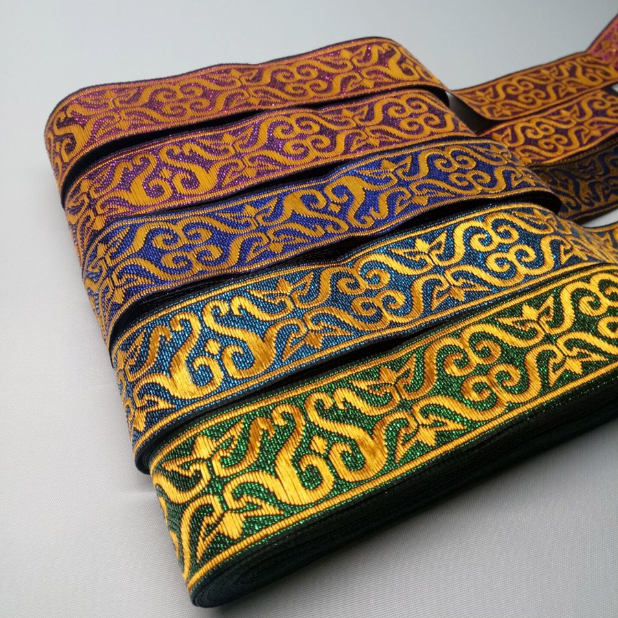 Jacquard Gewebt Band Streifen Ethnischen Gürtel 32mm Breit 7 Hof Hund Gurtband DIY trimmen