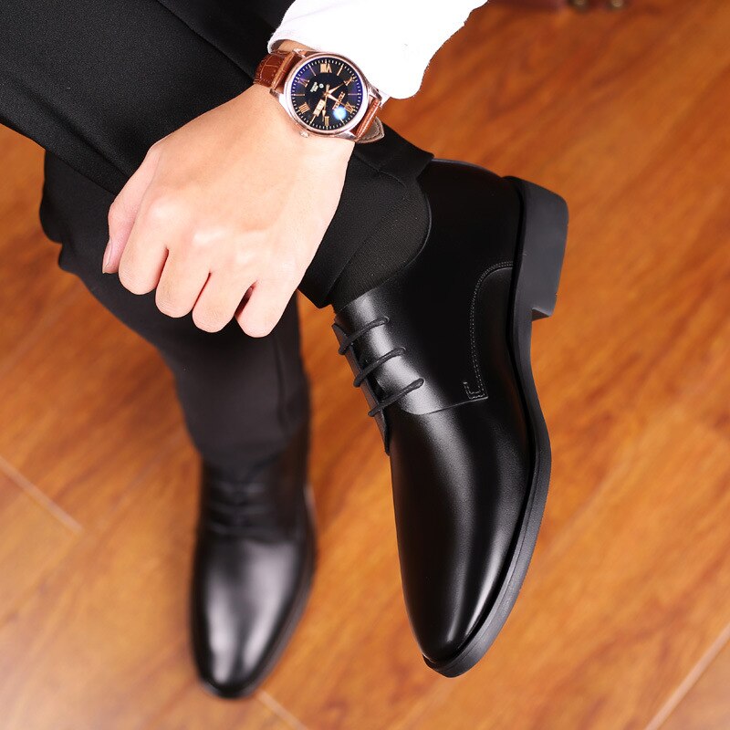 Formelle oxford sko til mænd bryllup sko læder italien spidstå herre kjole sko sapato oxford masculino dfg 56