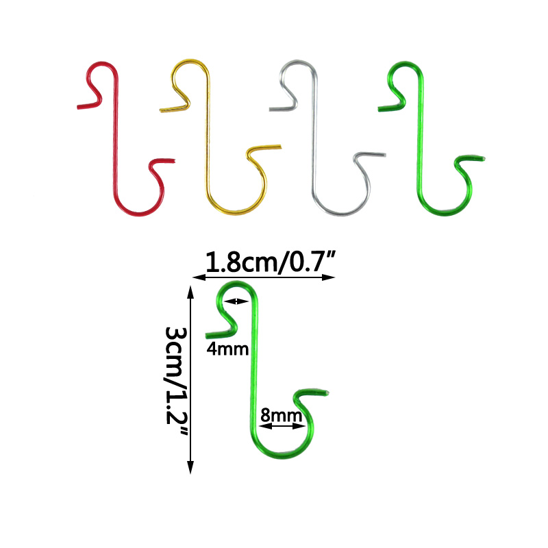 50 stk julekroker juletrepynt mini s-formede kroker krans ornament ball anheng kroker kroker jule hjemme festutstyr
