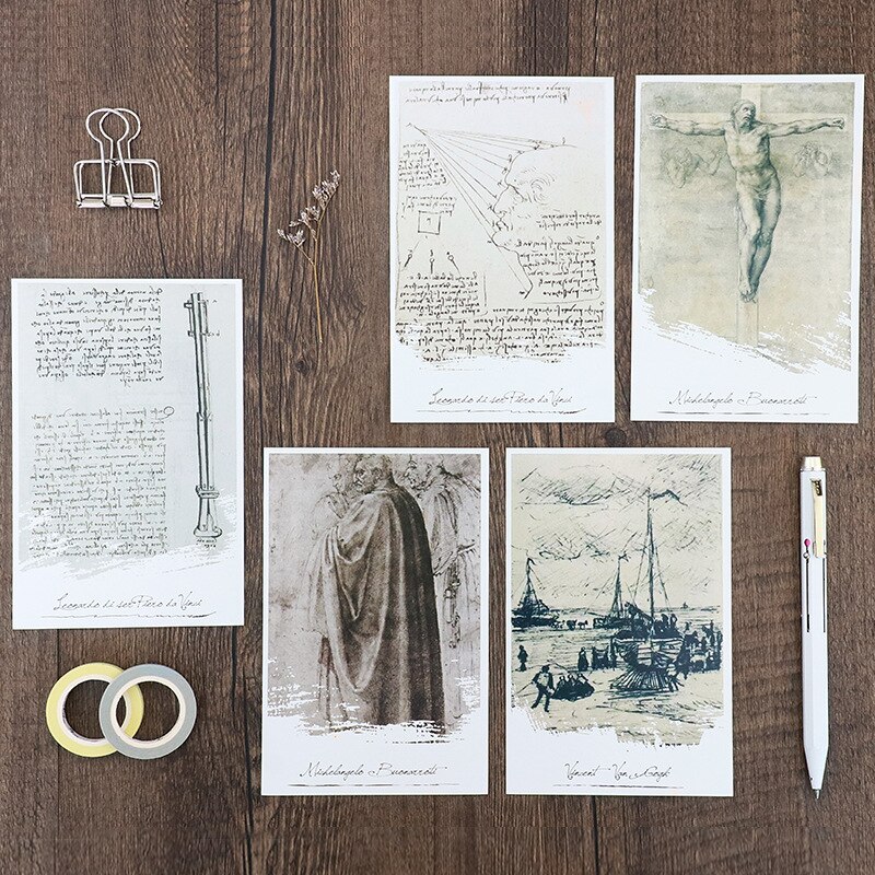 30 sheets/LOT Artist Script Series Postcard /Greeting Card/Wish Card/Christmas and Year