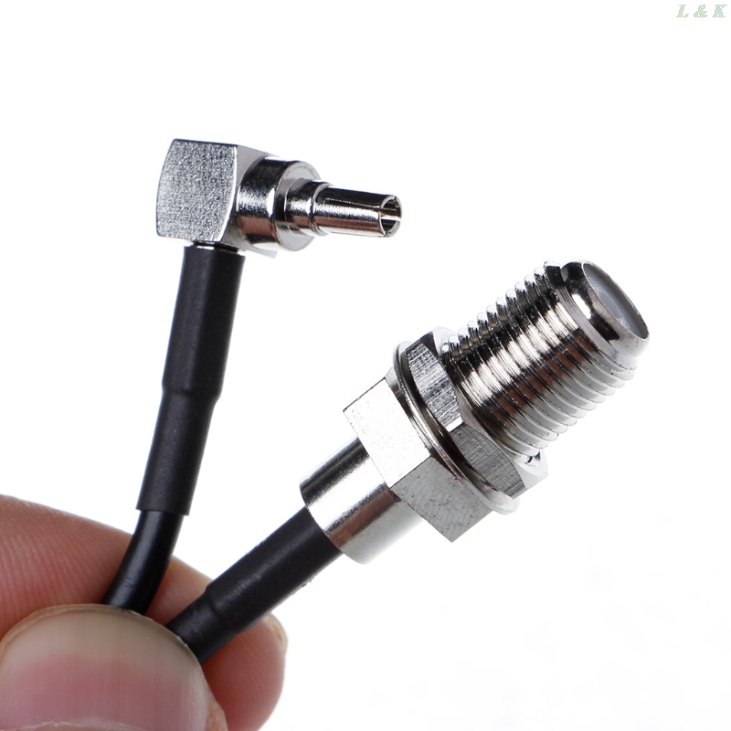 F Female to CRC9 Right Angle Connector RG174 Pigtail Cable 15cm 6&quot; Adapter