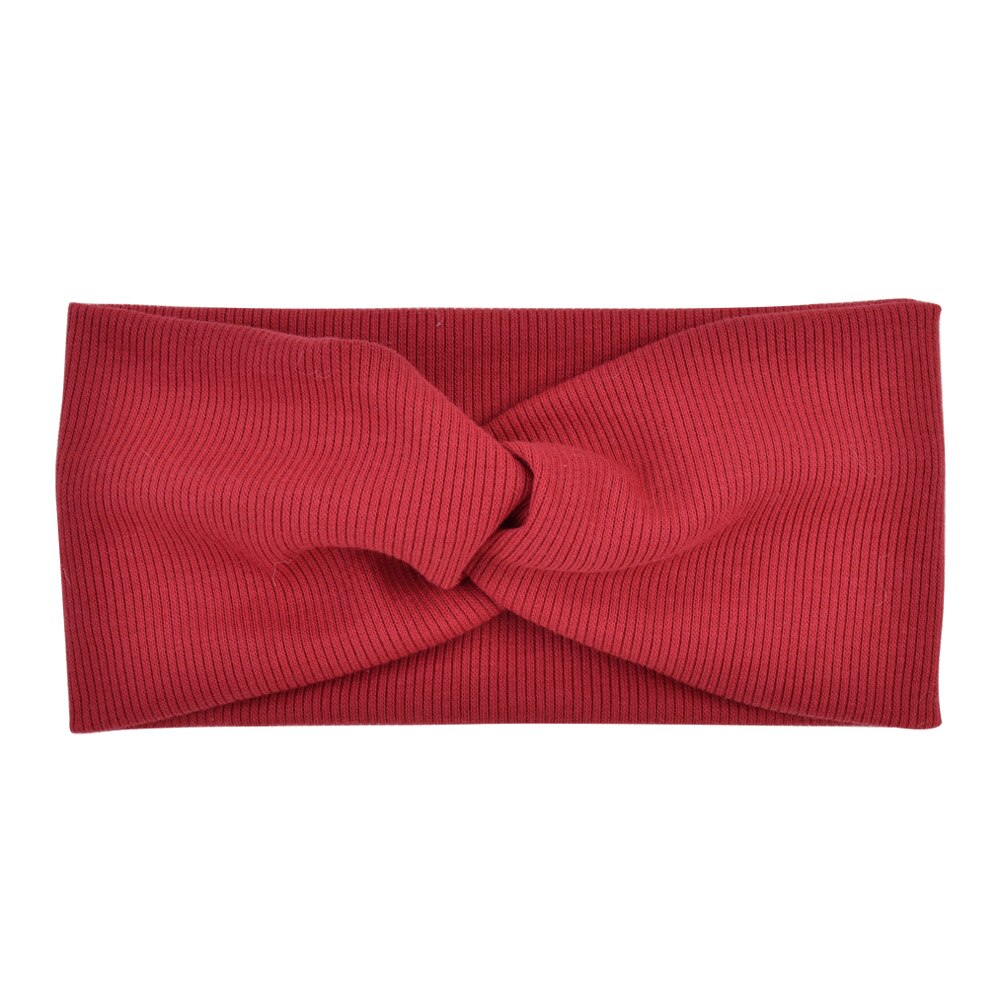 Bandeau Turban en coton pour femmes, couleur unie, bandeau à nœud pour filles, accessoires pour cheveux, bandeau élastique torsadé pour femmes: 6