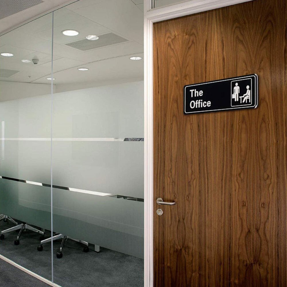 10pcs English Letter The Office Sign Sticker Self-adhesive Office Signs for Door