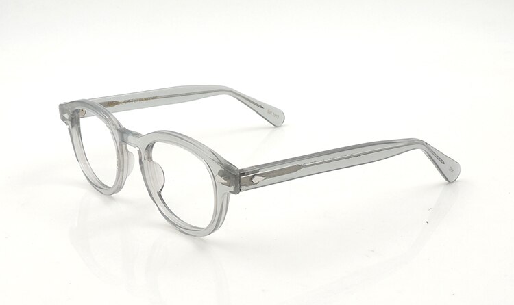 Gafas ovaladas de acetato vintage para hombres, montura de gafas de óptica con gradiente para Miopía: sage